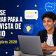 Estudante em entrevista de estágio online com checklist de preparação, guia completo 2026