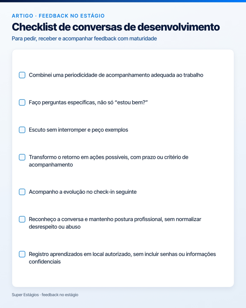 feedback no estágio