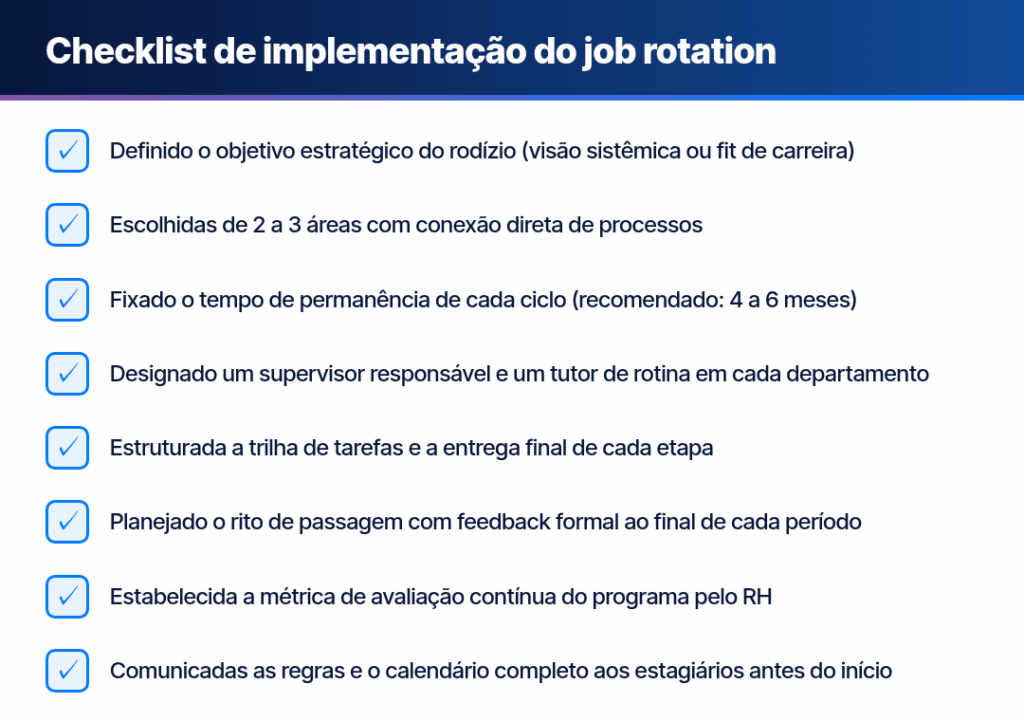 job rotation no estágio